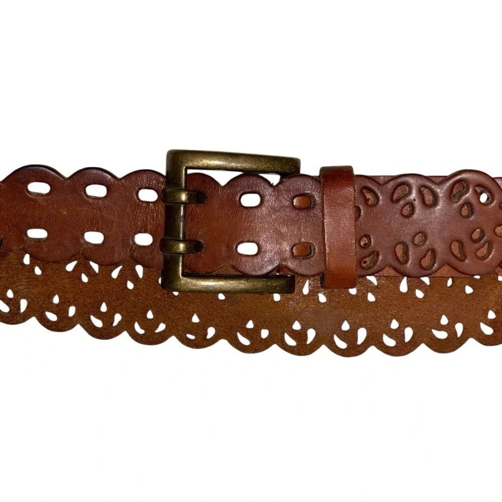 Amanda Smith Genuine Leather XL Brass Buckle